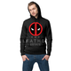 Illustration for article titled NEW ARRIVAL - Leather Estate Deadpool Logo Black Pullover Hoodie for Mens!